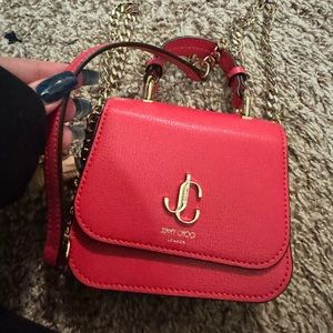 Authentic Red Jimmy Choo Mini Bag